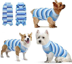 KUTKUT Recovery Suit for Puppy Dog Surgical Recovery Suit for Abdominal Wounds or Skin Diseases Male Female Anti Licking Dog Onesies Pet Surgery Suit,Substitute E-Collar & Cone (Size: S)-Clothing-kutkutstyle