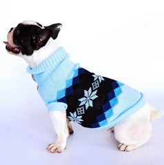 KUTKUT 2 Pack Small Dog Cat Sweater,Turtleneck Knitwear Small Pet Sweater, Soft Comfortable Pet Knitwear Pullover for Shihtzu, Pug, Lhasa etc, Argyle - kutkutstyle