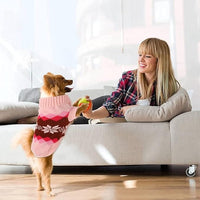 KUTKUT 2 Pcs Dog Cat Sweater,Turtleneck Knitwear Small Dog Sweater, Soft Comfortable Pet Knitwear Pullover for Shihtzu, Pug, Lhasa etc, Argyle Style Pet Sweater Winter Clothes-Clothing-kutkutstyle