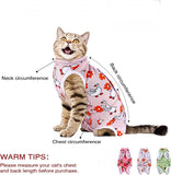 KUTKUT Cats Dog Sterilization Suit, Cat Surgery Recovery Suit | Physiological Poly Cotton Breathable Clothes for Abdominal Wounds or Skin Diseases Hook & Loop Closure Costume  (Multi) - kutku