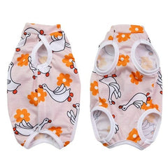 KUTKUT Cats Dog Sterilization Suit, Cat Surgery Recovery Suit | Physiological Poly Cotton Breathable Clothes for Abdominal Wounds or Skin Diseases Hook & Loop Closure Costume  (Multi) - kutku