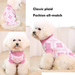 KUTKUT Combo of 2 Small Dog Cat Sweater,Turtleneck Knitwear Small Pet Sweater, Soft Comfortable Pet Knitwear Pullover for Shihtzu, Pug, Lhasa etc, Pet Sweater Winter Clothes - kutkutstyle