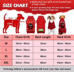 KUTKUT Dog Christmas Sweater Cute Red Reindeer Dog Knitted Pullover for Small Medium Large Dogs Cats Warm Xmas Pet Outfit Puppy Knit Jumper New Year Fall Winter Holiday Dog Clothes - kutkutst