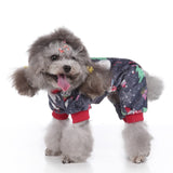 KUTKUT Dog Pajamas Coat Cat Jumpsuit Soft Velvet Doggie Jumpers Onesies Jammies Fleece Cat Apparel Pet Clothes Warm Flannel Cold Weather Puppy Small Dogs Rompers (Multi) - kutkutstyle