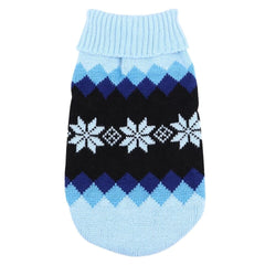 KUTKUT Dog Sweater,Turtleneck Knitwear Small Dog Sweater, Soft Comfortable Knitwear Pullover for Shihtzu, Maltese Pug etc, Argyle Style Weaved Pet Sweater Winter Dog Clothes - kutkutstyle