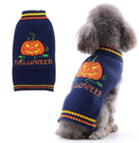 KUTKUT Halloween Medium Dog Sweater | Turtleneck Sweater Pumpkin Pattern Knitwear Warm Pet Jumper Jacket Clothes For Beagle, French Bulldog, Corgi etc.-Clothing-kutkutstyle
