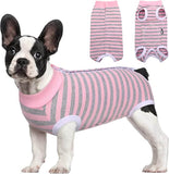 KUTKUT Kitten Puppy Recovery Suit, Surgery Recovery Suit for Female Dogs After Spay, Dog Cats Surgical Onesie with Pee Hole Collar Cone Alternative for Abdominal Wounds (Size: S, Chest: 35cm)