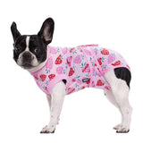 KUTKUT Recovery Suit for Dogs Cats After Surgery, Professional Pet Recovery Shirt Dog Abdominal Wounds Bandages, Substitute E-Collar & Cone, Prevent Licking Small Dog Onesies (Pink)-Clothing-kutkutstyle