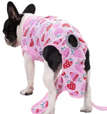 KUTKUT Recovery Suit for Dogs Cats After Surgery, Professional Pet Recovery Shirt Dog Abdominal Wounds Bandages, Substitute E-Collar & Cone, Prevent Licking Small Dog Onesies (Pink)-Clothing-kutkutstyle