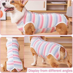 KUTKUT Recovery Suit for Puppy Dog Surgical Recovery Suit for Abdominal Wounds or Skin Diseases Male Female Anti Licking Dog Onesies Pet Surgery Suit,Substitute E-Collar & Cone (Size: S)-Clothing-kutkutstyle