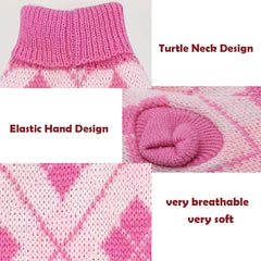 KUTKUT Small Dog Cat Sweater,Turtleneck Knitwear Small Pet Sweater, Soft Comfortable Pet Knitted Pullover for Pug, Shih tzu, Lhasa etc, Small Dogs Cat Warm Clothes - kutkutstyle