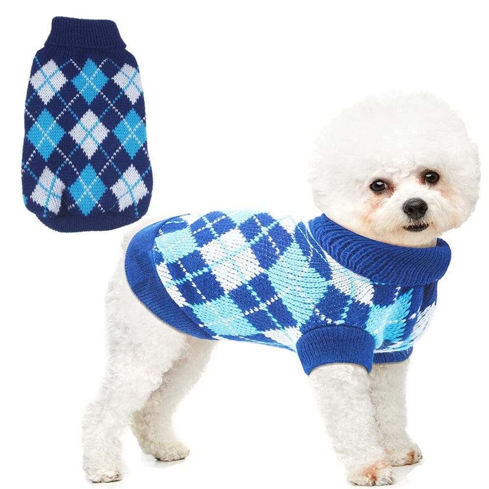 KUTKUT Small Dog Cat Sweater,Turtleneck Knitwear Small Pet Sweater, Soft Comfortable Pet Knitted Pullover for Pug, Shih tzu, Lhasa etc, Small Dogs Cat Warm Clothes-Clothing-kutkutstyle