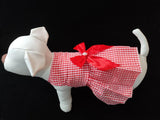 KUTKUT Small Dog Dress Girl Puppy Clothes Female Princess Tutu Striped Skirt Summer Shirt for Shih tzu, Maltese Cat Pet Apparel Outfits  ( Red) - kutkutstyle