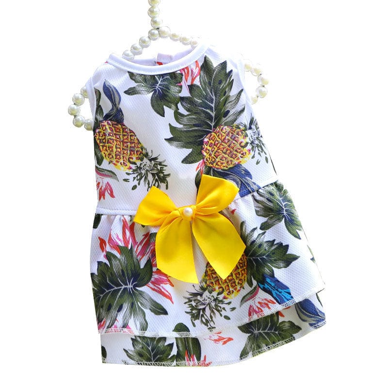 KUTKUT Small Dog Dress Hawaiian Shirts Skirt, Pet Frocks Princess Dresses Outfits, Puppy Sleeveless Breathable Cool Vest Summer Apparel for Small Dogs Cats Maltese, Yoriki (Multi)-Clothing-kutkutstyle