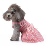 KUTKUT Small Dog Dress - Umbrellas Print Small Dog Dress Puppy Dress Dog Cloth, Sleeveless Summer Clothes Cute Dog Apparel for Small Dog Girls ( Pink ) - kutkutstyle