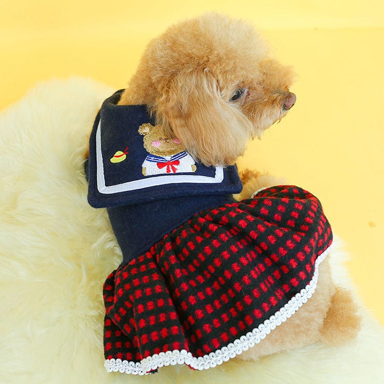 Buy KUTKUT Dog Dress Harness with D Ring Cute Bow Knot with Ruffle Princess  Puppy Dresses Skirt, Spring Winter Warm Pet Cat Dog Clothes for Small Dogs  ShiTzu, Pug Lhasa Girls (Size: L, Chest: 44-46cm) Online at Best Prices in  India - JioMart.
