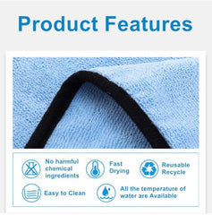 KUTKUT Super Absorbent Luxury Microfiber Dog Towel | Embroidered Pet Ultra Drying Towel | Quick Drying Beach Towel for Small, Medium, Large Dogs and Cats (Blue) - kutkutstyle