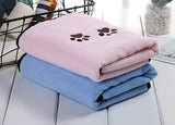 KUTKUT Super Absorbent Luxury Microfiber Dog Towel | Embroidered Pet Ultra Drying Towel | Quick Drying Beach Towel for Small, Medium, Large Dogs and Cats (Pink) - kutkutstyle