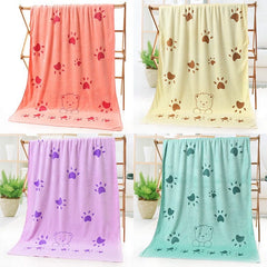 KUTKUT Dog Towel, Looluuloo Microfiber Drying Towels for Dog, Dog Bath Towel, Beach Towel, Absorbent Towel Suitable for Small and Medium Dogs (Orange: 140 x 70cm) - kutkutstyle