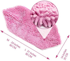KUTKUT Super Absorbent Quick-Drying Microfiber Texture Soft Fluffy Pet Towel with Hand Pockets | Ultra Absorbent Pet Warm Bath Towels for Small, Medium Dogs and Cats (Pink, Size: 80cm x 30cm)