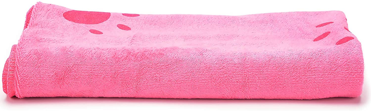 KUTKUT Dog Towel, Looluuloo Microfiber Drying Towels for Dog, Dog Bath Towel, Beach Towel, Absorbent Towel Suitable for Small and Medium Dogs (Red: 140 x 70cm)… - kutkutstyle