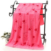 KUTKUT Dog Towel, Looluuloo Microfiber Drying Towels for Dog, Dog Bath Towel, Beach Towel, Absorbent Towel Suitable for Small and Medium Dogs (Red: 140 x 70cm)… - kutkutstyle