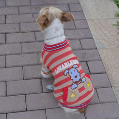 UTKUT Small Dog Puppy Cute Cotton Fleece Warm Sweater Shirt | Pocket Stripes Pattern Warm Pullover for Shihtzu, Maltese, Lhasa Apso etc - kutkutstyle