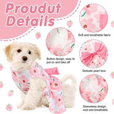 KUTKUT Cute Daisy Pattern Dog Dress with Lovely Bow Pet Apparel Dog Clothes for Small Dogs and Cats | Puppy Summer Dress Birthday Pet Apparel Dress - kutkutstyle
