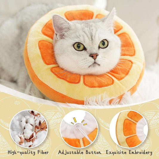 KUTKUT Adjustable Cat Cone Collar, Adjustable Recovery E Collar, Cat Cones After Surgery for Kittens and Small Puppy Neck Cone to Prevent Licking Biting After Surgery Protect Wounds - kutkuts