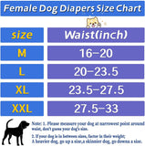 KUTKUT Dog Diapers Female, Washable Dog Diapers Highly Absorbent Reusable Doggie Diapers for Dog Period Panties Dresses for Dogs in Heat, Period or Excitable Urination (Grey)-Diapers-kutkutstyle