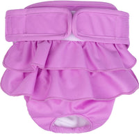 KUTKUT Dog Diapers Female, Washable Dog Diapers Highly Absorbent Reusable Doggie Diapers for Dog Period Panties Dresses for Dogs in Heat, Period or Excitable Urination ( Purple) - kutkutstyle