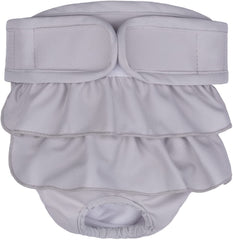 KUTKUT Dog Diapers Female, Washable Dog Diapers Highly Absorbent Reusable Doggie Diapers for Dog Period Panties Dresses for Dogs in Heat, Period or Excitable Urination (Grey) - kutkutstyle
