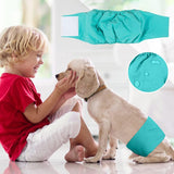 KUTKUT Dog Diapers Male, Reusable Belly Bands for Male Dogs Wraps Highly Absorbent Diapers for Dog, Waterproof Super Absorbent Puppy Wraps Cover Sanitary Nappies Pants (Green) - kutkutstyle