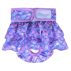 KUTKUT Female Dog Diapers, No Leak Washable Female Dog Diapers, Highly Absorbent Diapers for Dogs Female in Heat, Incontinence, Excitable Urination or Period Reusable Dog Skirt Diapers (Multi