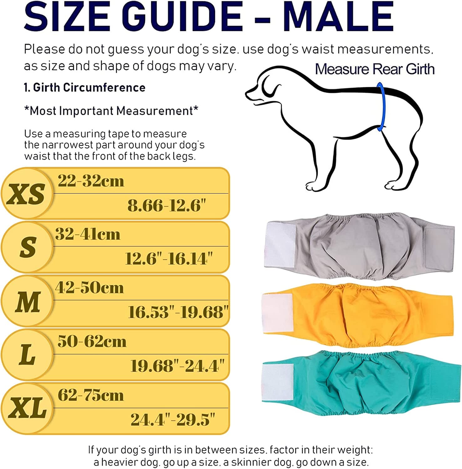 KUTKUT Male Dog Diapers, Reusable Belly Bands for Small Male Dogs Wraps Highly Absorbent Diapers for Dog, Waterproof Super Absorbent Puppy Wraps Cover