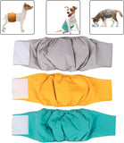 KUTKUT Male Dog Diapers, Reusable Belly Bands for Small Male Dogs Wraps Highly Absorbent Diapers for Dog, Waterproof Super Absorbent Puppy Wraps Cover Sanitary Nappies Pants ( Grey ) - kutkut