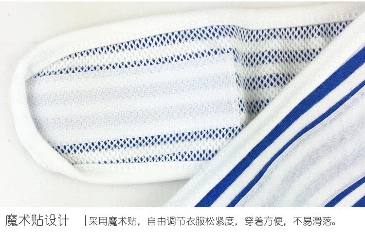 KUTKUT Reusable Pet Cotton Physiological Pant| Stripe Pattern Washable Pet Diaper| Adjustable Menstruation Pant for Female Dog Diapers (Blue)-Diapers-kutkutstyle