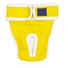 KUTKUT Reusable Pet Cotton Physiological Pant| Washable Sanitary Pet Diaper| Adjustable Menstruation Underwear for Female Dog (Yellow)-Diapers-kutkutstyle