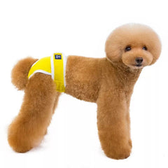 KUTKUT Reusable Pet Cotton Physiological Pant| Washable Sanitary Pet Diaper| Adjustable Menstruation Underwear for Female Dog (Yellow)-Diapers-kutkutstyle