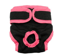 KUTKUT Washable Female Dog Diaper, Reusable Physiological Pant, Super-Absorbent and Comfortable Menstruation Pant for Girl Dog in Period Heat (Black) - kutkutstyle
