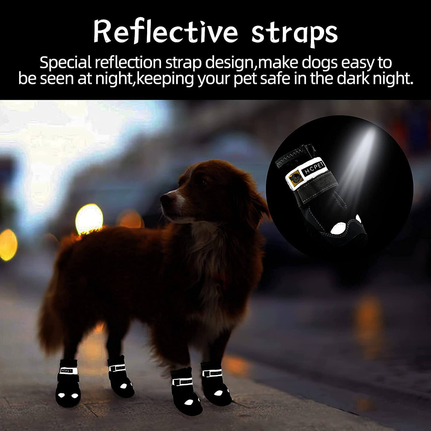 KUTKUT Dog Boots for Hardwood Floor Breathable Dustproof Dog Shoes Dog Booties with Reflective Anti-Slip Sole Outdoor Paw Protectors with Rubber