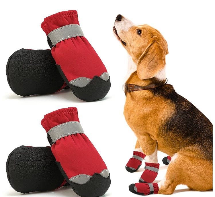 KUTKUT Dog Boots for Small Dogs | Anti Skid Paw Protector For Hot Summer For Maltese, Yorkie, Shih Tzu etc. | Pet Shoes with Reflective Straps and Non-Slip Sole | Soft & Lightweight Dog Footw