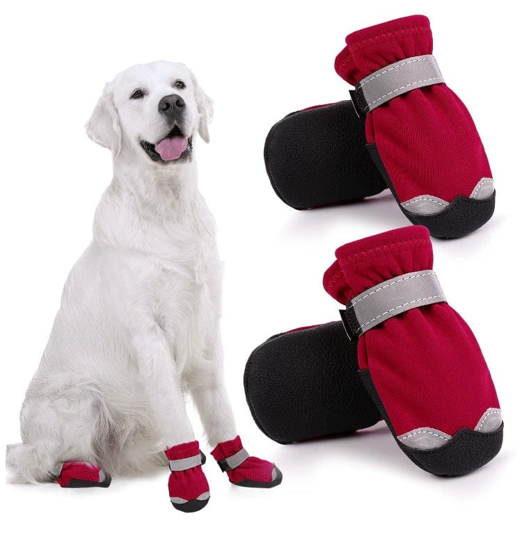 KUTKUT Dog Boots for Small Dogs | Anti Skid Paw Protector For Hot Summer For Maltese, Yorkie, Shih Tzu etc. | Pet Shoes with Reflective Straps and Non-Slip Sole | Soft & Lightweight Dog Footw