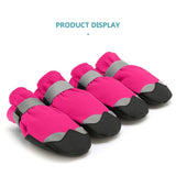 KUTKUT Dog Boots for Small, Medium and Large Dogs | Winter Snow Waterproof Paw Protector | Reflective Straps and Non-Slip Sole Soft & Lightweight Shoes for ShizhTzu, Pug etc. (Pink) - kutkuts