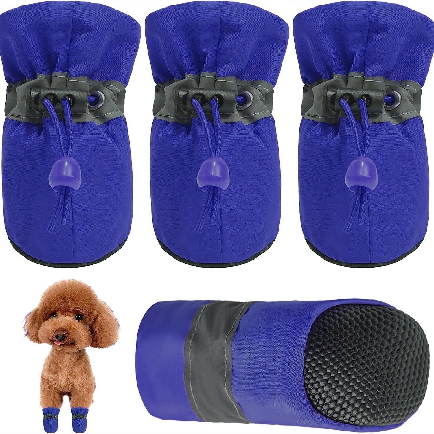 Shop KUTKUT Dog Boots 4 Anti Slip Paw Protectors for Small Dogs