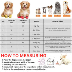 KUTKUT Dog Shoes for Hot Pavement, Dog Paw Protector | Pack of 4pcs Anti-Slip Dog Boots with Reflective Stripe & Comfortable Soft Soled Skid proof Sneakers with Adjustable Drawstring for Smal