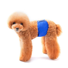 KUTKUT Male Dog Wrap Reusable Dog Diaper | Male Belly Band Washable Diaper | Physiological Sanitary Pant Curtesy Harassment Pant, Anti Urinary for Small Boy Dogs Cats (Blue) - kutkutstyle