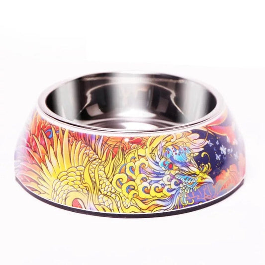 KUTKUT Cat Dog Bowls Stainless Steel Splittable Bowls with Non-Spill Base Pet Feeder Easy to Clean Holding Food and Water Dish (Size M, 250 ml) - kutkutstyle