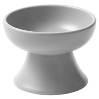 KUTKUT Ceramic Cat & Small Dog Bowls, Elevated Food or Water Bowls, Stress Free, Backflow Prevention, Suitable for Small Pets, Dishwasher and Microwave Safe (Grey) - kutkutstyle