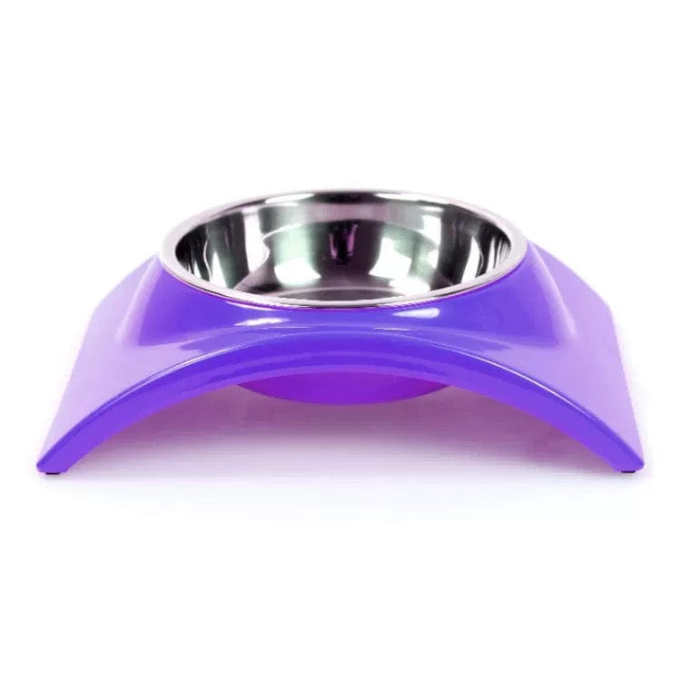 KUTKUT Dog Cat Bowls Premium Stainless Steel Pet Bowls No-Spill Resin Station, Food Water Feeder Cats Medium Dogs (Size M, 450 ml) - kutkutstyle